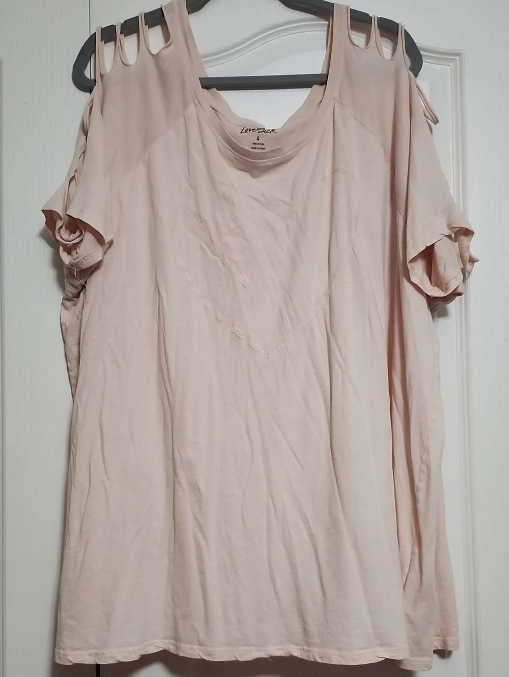 torrid Blush Cold-Shoulder Short Sleeve Tee